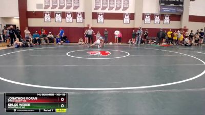 109-119 lbs Semifinal - Jonathon Moran, Owen County WC vs Khloe Weber, Mooresville WC