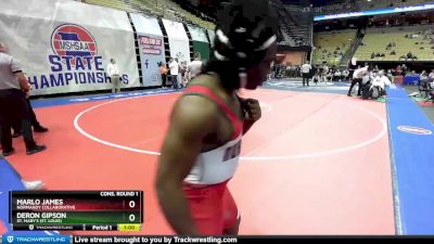 165 Class 2 lbs Cons. Round 1 - Marlo James, Normandy Collaborative vs Deron Gipson, St. Mary`s (St. Louis)