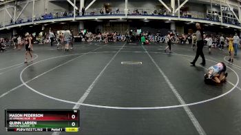 76 lbs Round 4 (6 Team) - Mason Pederson, U2 Uprising Blue vs Quinn Larsen, Buxton Squeeze