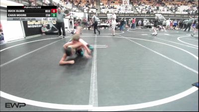 70 lbs Quarterfinal - Huck Olsen, Mojo Grappling Academy vs Caius Moore, Standfast OKC