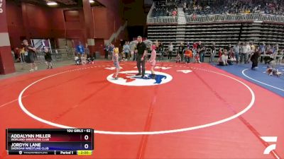 62 lbs Semifinal - Addalynn Miller, Worland Wrestling Club vs Jordyn Lane, Sheridan Wrestling Club