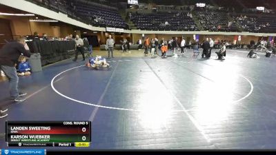 90 lbs Cons. Round 5 - Landen Sweeting, Iowa vs Karson Wuebker, Sebolt Wrestling Academy