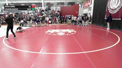 132 lbs Quarterfinal - Davis Jones, Charlotte Latin vs Cooper Martin, Chattanooga Christian