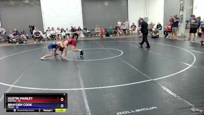 165 lbs Placement Matches (8 Team) - Austin Manley, Indiana vs Brayden Cook, Texas