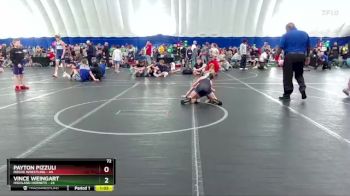 72 lbs Round 7 (8 Team) - Payton Pizzuli, Rogue Wrestling vs Vince Weingart, Highland Hornets