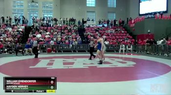 150 lbs Quarterfinal - Hayden Hervey, Battle Ground Academy vs William Emendorfer, Baylor School