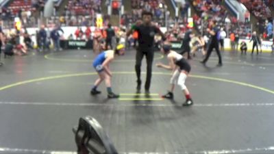 58 lbs Cons. Round 3 - Ayden Campbell, Evart Youth Wrestling vs Colton Witt, Saranac Youth WC