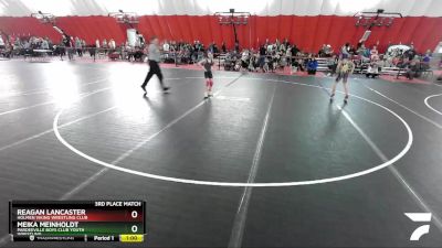 65-70 lbs 3rd Place Match - Reagan Lancaster, Holmen Viking Wrestling Club vs Meika Meinholdt, Pardeeville Boys Club Youth Wrestling