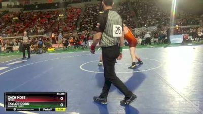 3A 285 lbs Semifinal - Zach Moss, Teton vs Taylor Dodd, Bonners Ferry