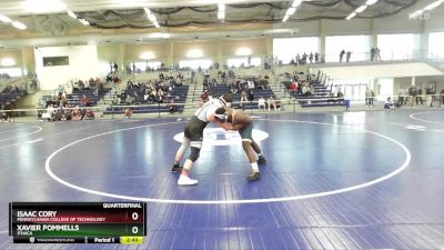184 lbs Quarterfinal - Xavier Pommells, Ithaca vs Isaac Cory, Pennsylvania College Of Technology