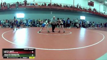 95 lbs Cons. Round 1 - Analyn Penquite, Carmel USA Wrestling Club vs Letty Watt, Wes-del Wrestling Club