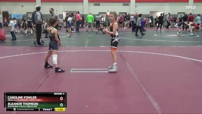 60 lbs Round 3 - Eleanor Thomson, Buckhorn Youth Wrestling vs Caroline Fowler, Skull & Crossbones Wrestling C