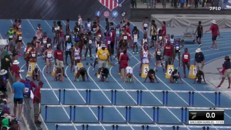 Youth Girls' 100m Hurdles Championship, Semi-Finals 2 - Age 12