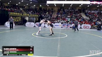 130 lbs 1st Place Match - Elden Andrew, Mt. Edgecumbe High School vs Cache Henning, Unalaska