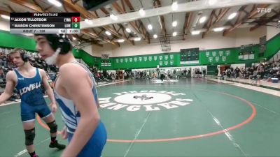 138 lbs Champ. Round 1 - Jaxon Tillotson, Lyman vs Mason Christenson, Lovell