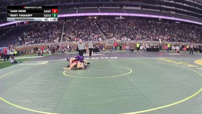 D4-138 lbs Quarterfinal - Remy Yanakeff, Blissfield vs Gabe Webb, Saranac