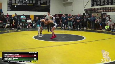 83 lbs Cons. Round 1 - David Cheltsov, Elk Grove Wrestling Academy vs Owen Morgan, Twelve Bridges