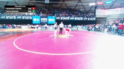 Girls 1B/2B/1A 125 Cons. Round 2 - Makenzie Chavez, River View (Girls) vs Shye Hinchen, Hoquiam (Girls)