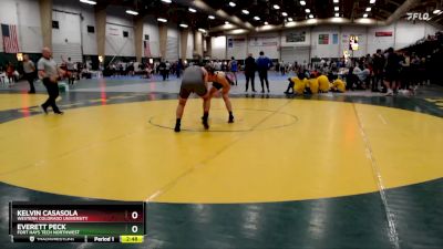 174 lbs Champ. Round 1 - Everett Peck, Fort Hays Tech Northwest vs Kelvin Casasola, Western Colorado University