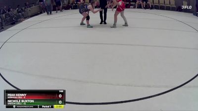 148 lbs Round 5 (8 Team) - Miah Kenny, Nebraska Red vs Nichole Buxton, Oregon Girls