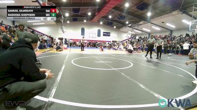 45 lbs Quarterfinal - Samuel Gilbreath, Vian Wrestling Club vs Nashoba Shepherd, Berryhill Wrestling Club