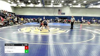 133 lbs Quarterfinal - Malcolm Chrispin, Bridgewater vs Jake Craig, Southern Maine