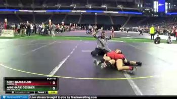 Girls - 130 lbs Quarterfinal - Faith Blackburn, Clinton HS vs Ann Marie Gessner, Erie-Mason HS