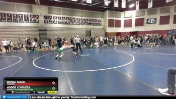 52 lbs Quarterfinal - Hodge Loveless, Payson Lion Wrestling Club vs Range Allen, Wasatch