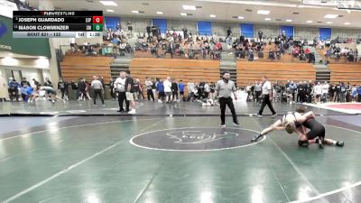 132 lbs Quarterfinal - Joseph Guardado, Esperanza vs Mason Clowminzer, San Marcos