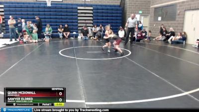 55 lbs Semifinal - Sawyer Eldred, Grizzly Wrestling Club vs Quinn McDowall, Idaho Gold