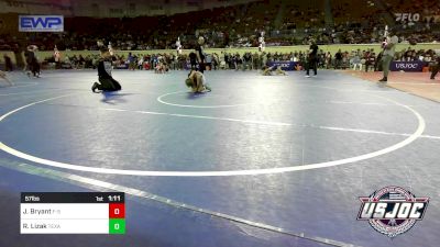 57 lbs Semifinal - Jolee Bryant, F-5 Grappling vs Reece Lizak, Texas Elite Wrestling