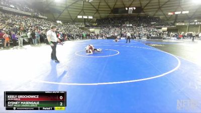 Girls 3A/4A 130 Champ. Round 2 - Keely Grochowicz, Silas (Girls) vs Sydney Masengale, West Valley (Yakima) (Girls)