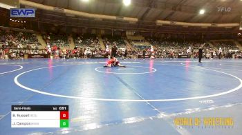 58 lbs Semifinal - Beau Russell, ReZults Wrestling vs Julian Campos, Monster Garage