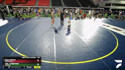 150 lbs Cons. Round 2 - Veil Foreman, Wyoming vs Cali Coyle, Washington