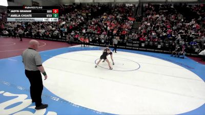 4A 105 lbs Quarterfinal - Jadyn Graham, Hurricane vs Amelia Choate, Mountain Crest