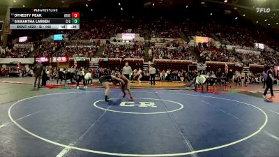 G - 145 lbs Cons. Round 5 - Dynesty Peak, Billings Senior High School Girls vs Samantha Larsen, Columbia Falls Girls