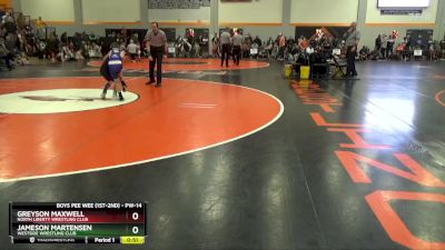 PW-14 lbs Quarterfinal - Greyson Maxwell, North Liberty Wrestling Club vs Jameson Martensen, Westside Wrestling Club