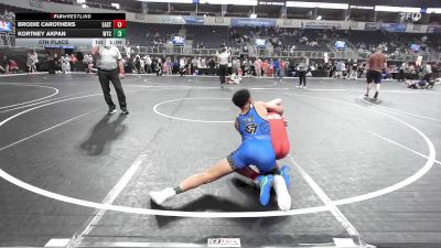 130 lbs 5th Place - Brodie Carothers, East Kansas Eagles vs Kortney Akpan, Wtc