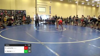 100 lbs Rr Rnd 3 - Nico Lamonte, CRWC K-8 vs Colten Wehler, Titan WC K-8