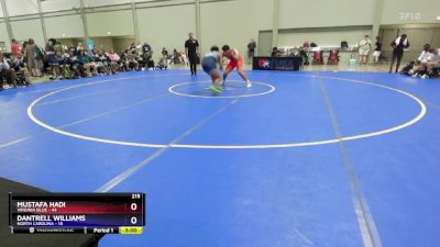 215 lbs 2nd Wrestleback (16 Team) - Mustafa Hadi, Virginia Blue vs Dantrell Williams, North Carolina