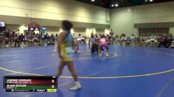 115 lbs Round 3 (16 Team) - Jasmine Serrano, Florida Girls All Stars vs Quinn Butler, SD Heat