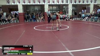 JV-2 lbs Round 2 - Addison Beckman, Grinnell vs Jaiden Geels, Williamsburg