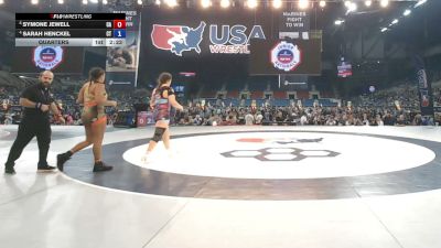 155 lbs Quarters - Symone Jewell, California vs Sarah Henckel, Connecticut