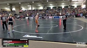 A 150 lbs Quarterfinal - Cohen Oswald, Station Camp vs Ayden Hood, Pigeon Forge
