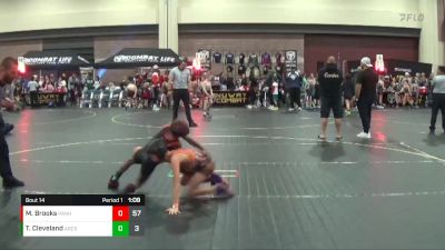 67 lbs Round 5 (6 Team) - Mason Brooks, Panhandle All-Stars vs Travon Cleveland, Ares