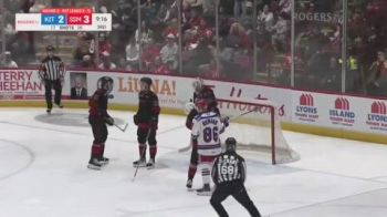 Carter George Makes A Great Glove Save To Thwart The Kitchener Rangers