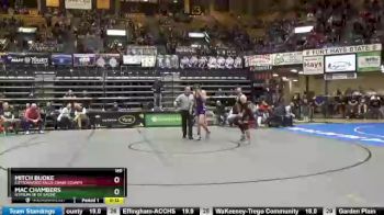 160 lbs Cons. Round 2 - Mitch Budke, Cottonwood Falls-Chase County vs Mac Chambers, Gypsum-SE Of Saline