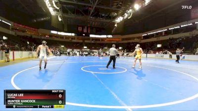 165 lbs Quarterfinal - Lucas Lee, Payson vs Hunter Hancock, Yuma Catholic