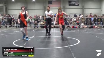 165 lbs Quarterfinal - Zane Lakin, Larned Jr. Indians vs Sutton Redger, Hilsboro