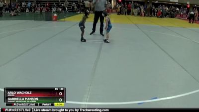 40 lbs Round 1 - Arlo Wacholz, NRHEG vs Gabriella Manson, Summit Wrestling Academy